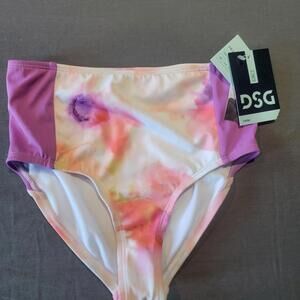 DSG Girls Swim Bottoms Inky Overdye Warm Sz M (8-10) New With Tags MSRP$17.99